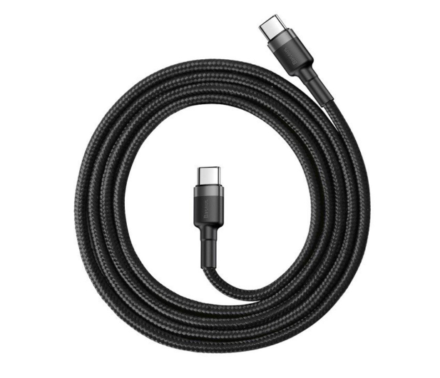 BASEUS USB-C USB-C Baseus Cafue PD 60W 1m czarno-szary CATKLF-GG1 - 691506 - zdjęcie